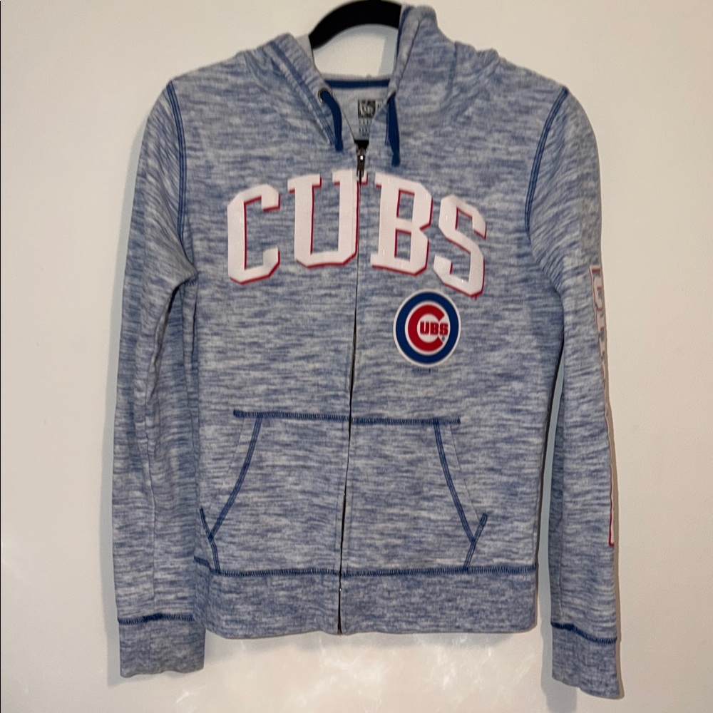 Chicago Cubs Women’s Blue Long Sleeve Full Zip Hoodie